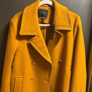 Scotch & Soda Women's Vibrant Yellow Pea Coat